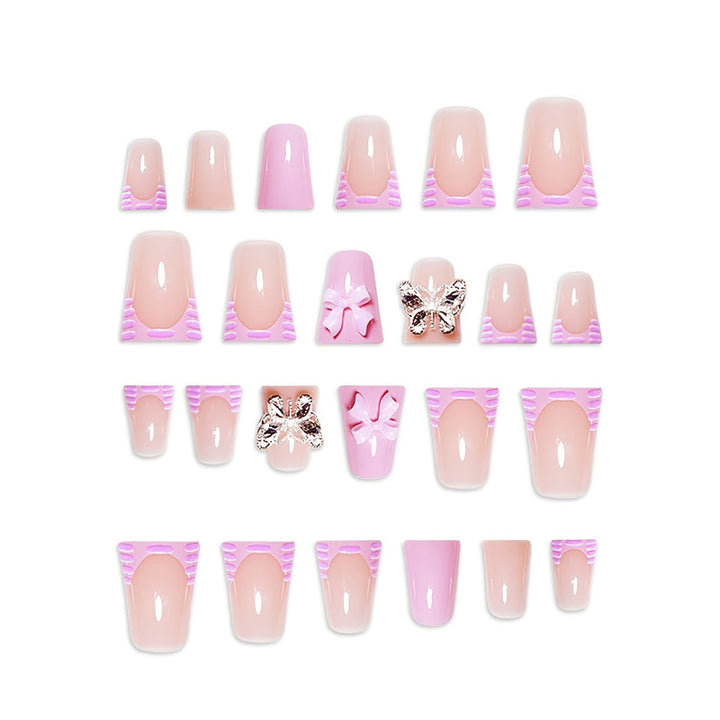 Playful Floral Design Press-On Nail Extensions Bowlift