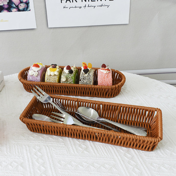 Rectangular Handwoven Storage Tray Bowlift