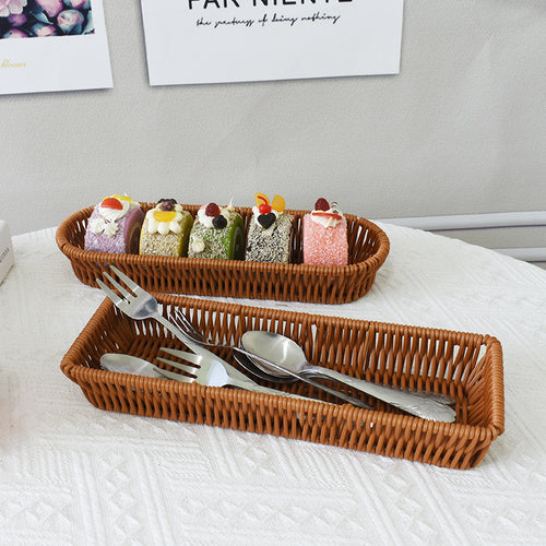 Rectangular Handwoven Storage Tray Bowlift
