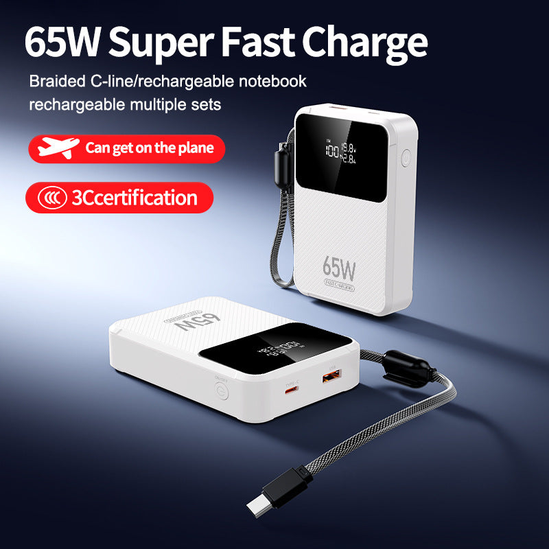 Portable power bank with intelligent fast charging function and digital display Bowlift