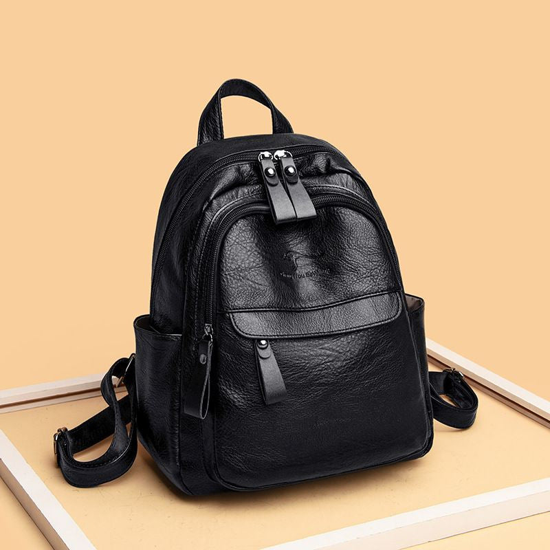Premium Leather Travel Backpack Bowlift