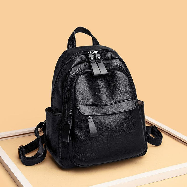 Premium Leather Travel Backpack Bowlift