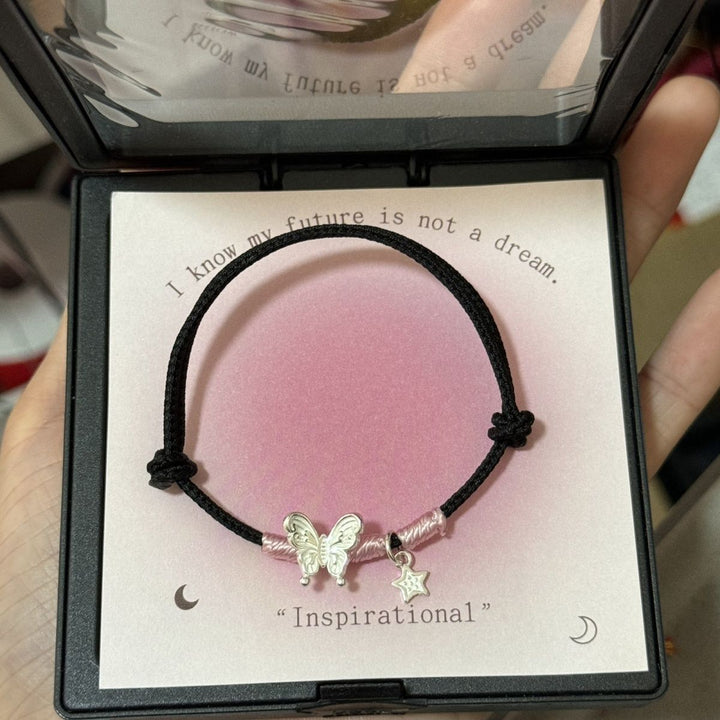Butterfly Charm Knotted Bracelet Bowlift