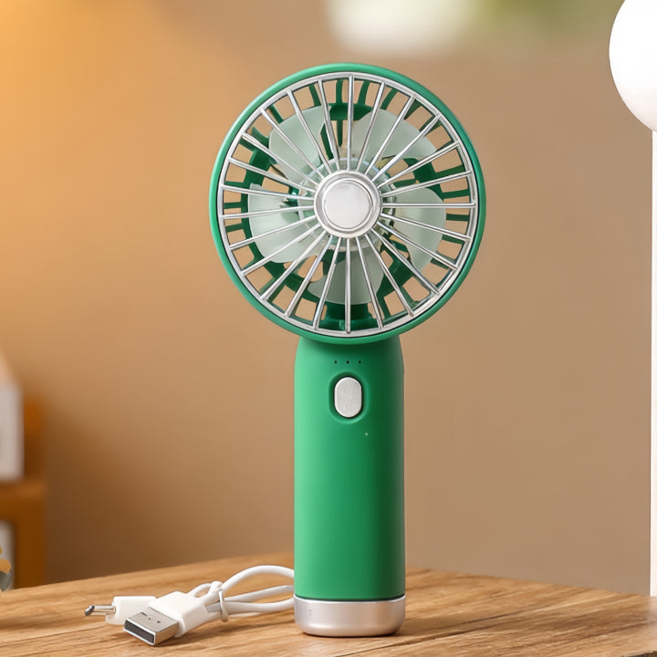 Ladies Portable USB Hand Fan with Flexible Tilt Mechanism Bowlift
