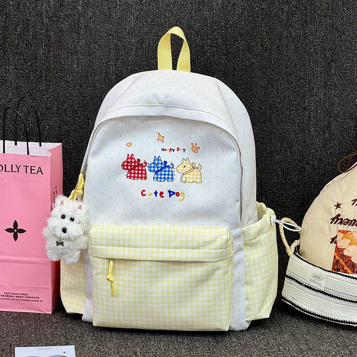 Adorable Illustrated Dog-Themed Backpack