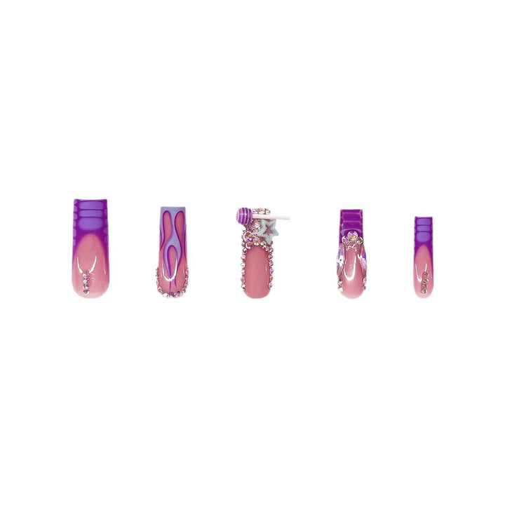 Artistic Long Nail Art Extensions Bowlift