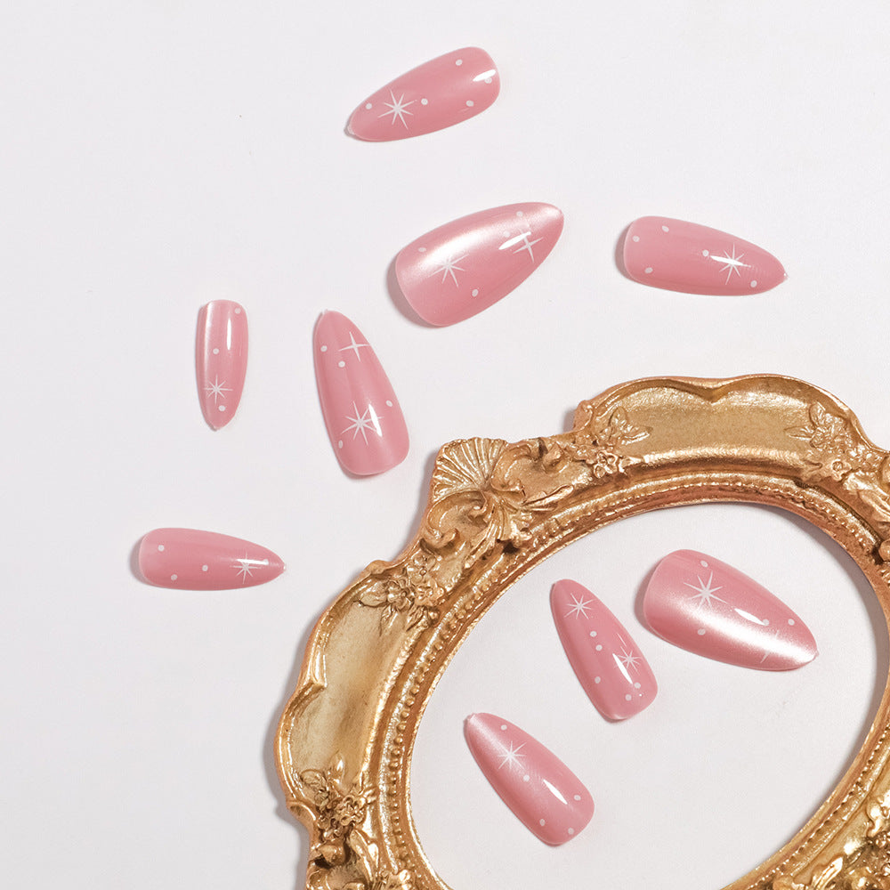 Glossy Almond-Shaped Press-On Nail Tips Bowlift