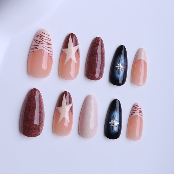 Artificial nails in modern stiletto style Bowlift