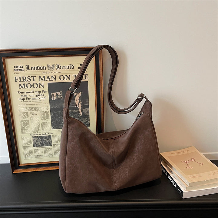 WoSoft Textured Faux Leather Hobo Bag Bowlift
