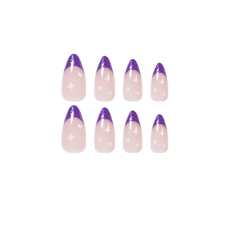 Artistic stiletto nails with glitter design Bowlift