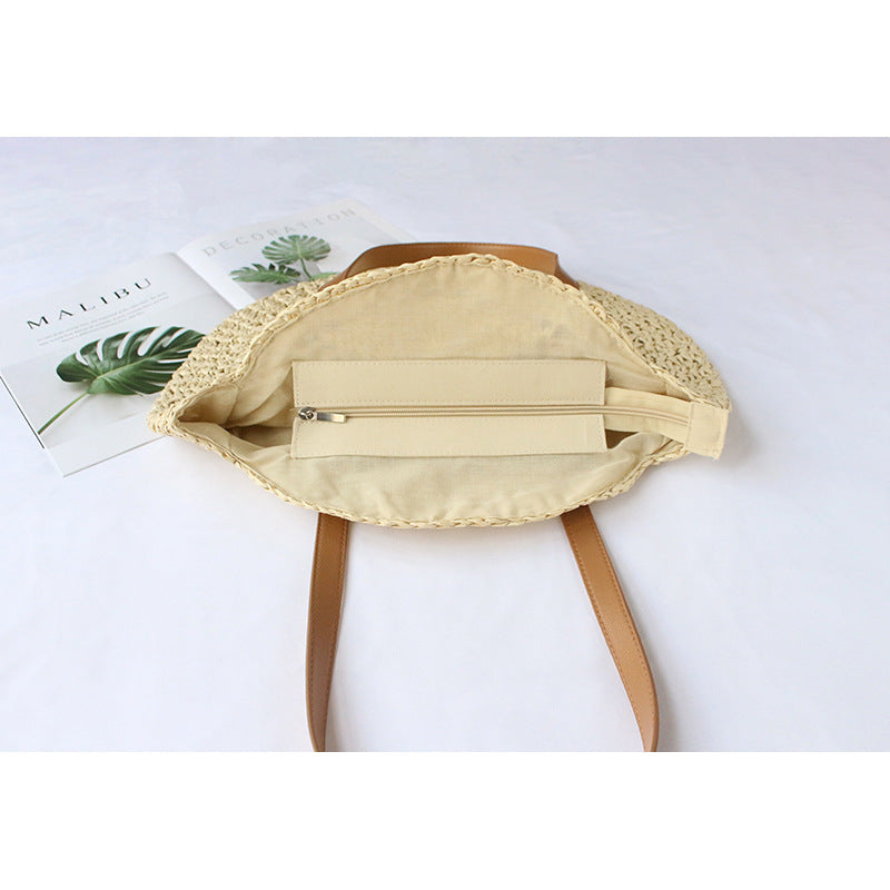 Round-woven beach bag Bowlift