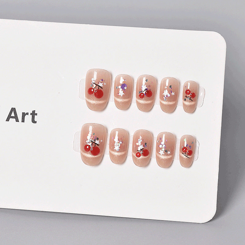 Glamorous Heart-Themed Press-On Nail Set Bowlift