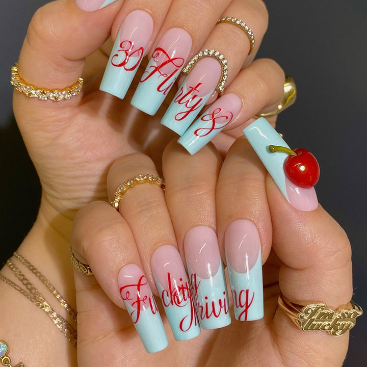 Whimsical Press-On Nail Set Bowlift