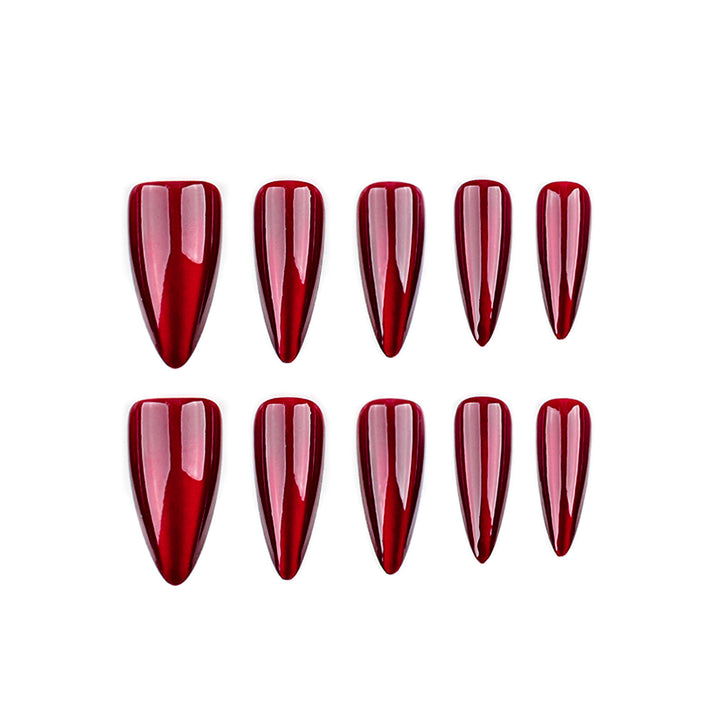 Glossy Stiletto Press-On Nail Set Bowlift