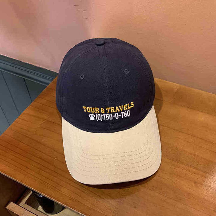Men's Casual Travel-Themed Baseball Cap Bowlift