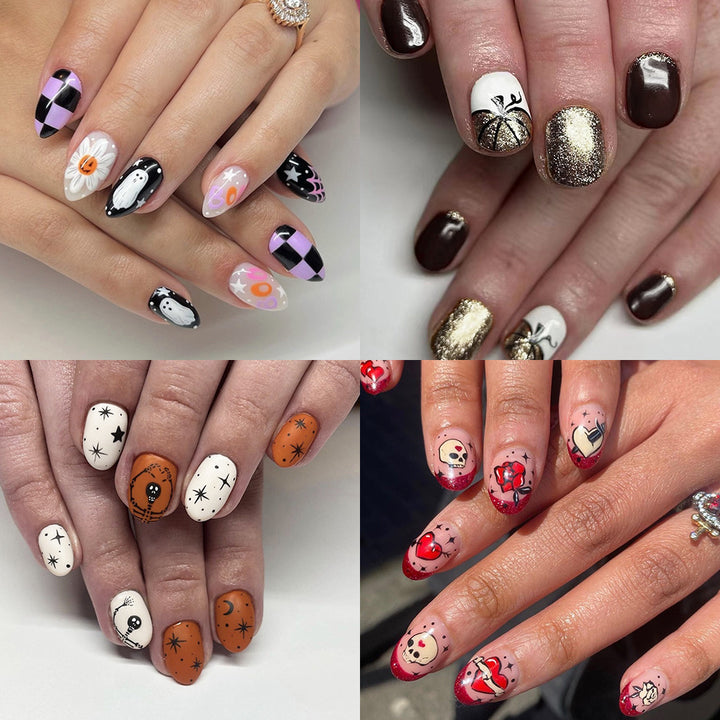 Themed Artistic Press-On Nail Set Bowlift