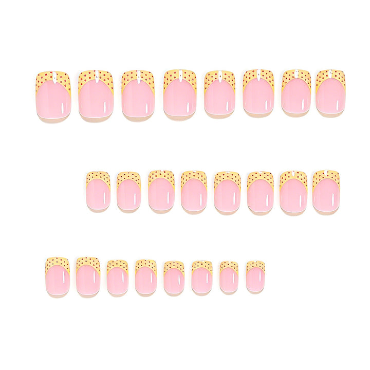Stylish Polka Dot French Tip Nail Art Set Bowlift