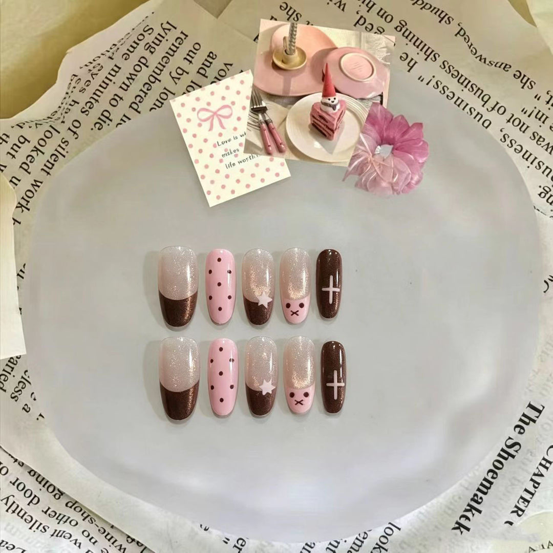 Creative Press-On Nail Set Bowlift