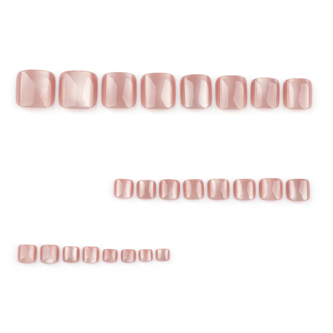 Artful toenail art with elegant mother-of-pearl finish Bowlift