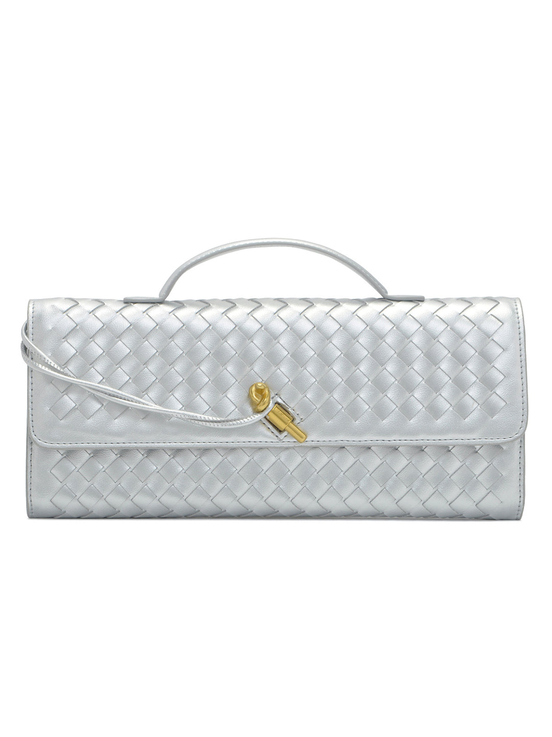 Textured Woven Clutch Purse Bowlift
