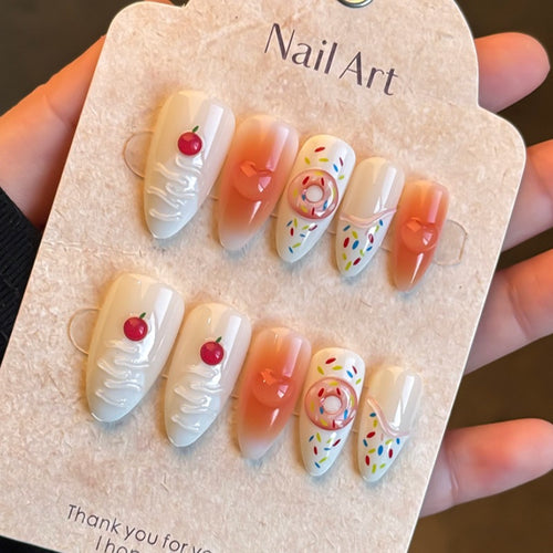 Decorative Press-On Nails Set Bowlift