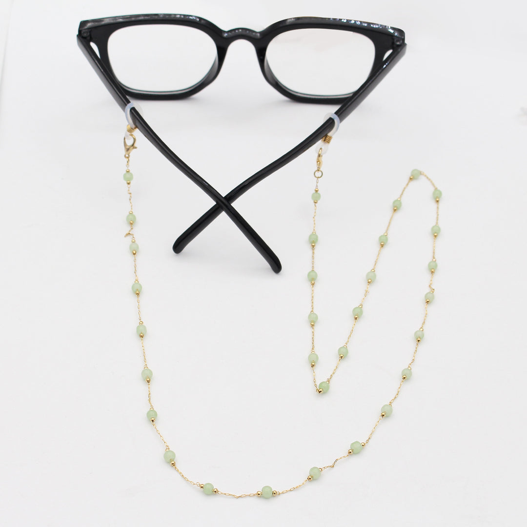 Elegant Beaded Eyewear Retainer Chain Bowlift