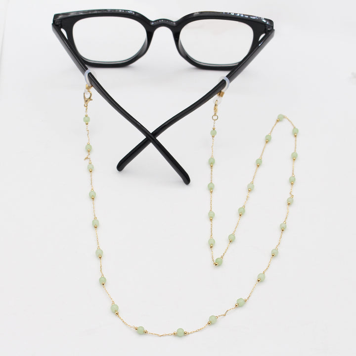 Elegant Beaded Eyewear Retainer Chain Bowlift