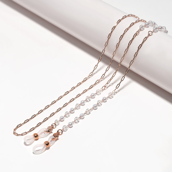 Crystal and Pearl Beaded Eyewear Chain Bowlift