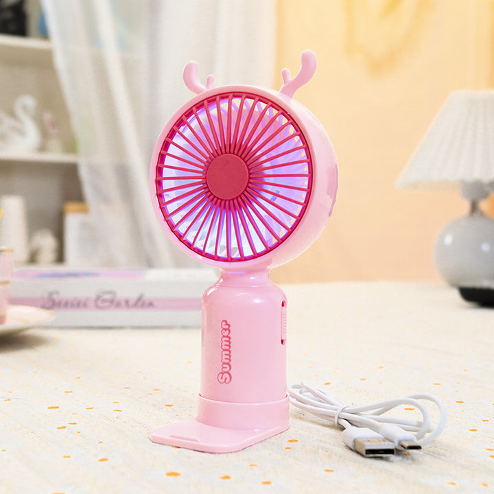 Women's Portable Fan with Cute Ears Bowlift