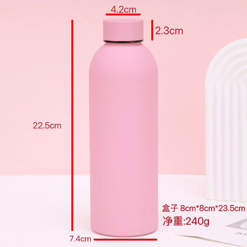 Double-Wall Insulated Stainless Steel Vacuum Bottle with Matte Silicone Sleeve Bowlift
