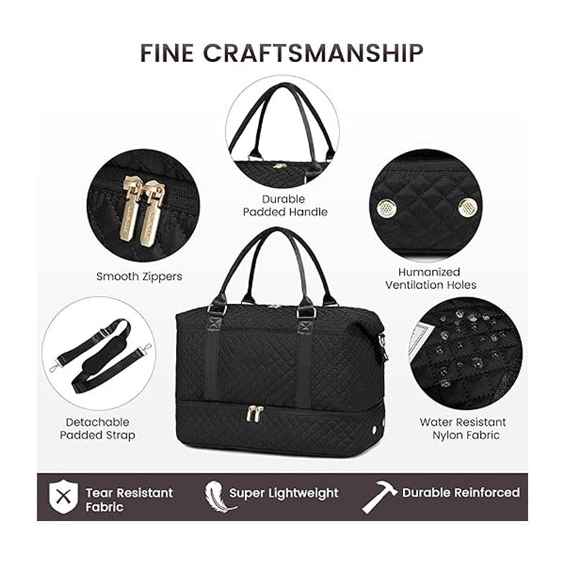 Padded Travel Bag with Removable Cosmetic Pouch Bowlift