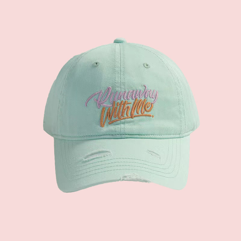 Women's Graphic Embroidered Adjustable Baseball Cap Bowlift
