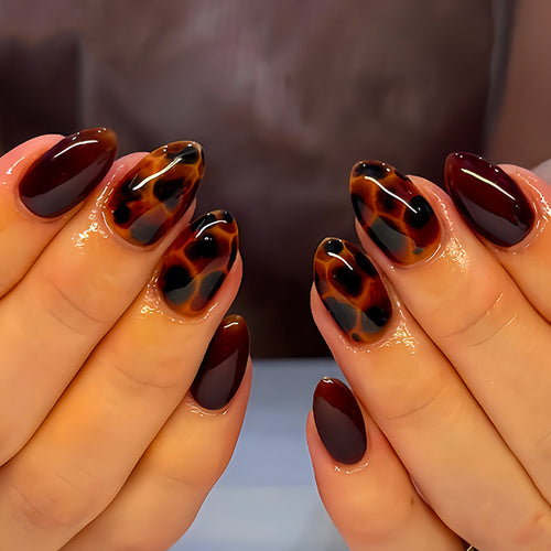 Premium Artistic Press-On Nail Design Bowlift