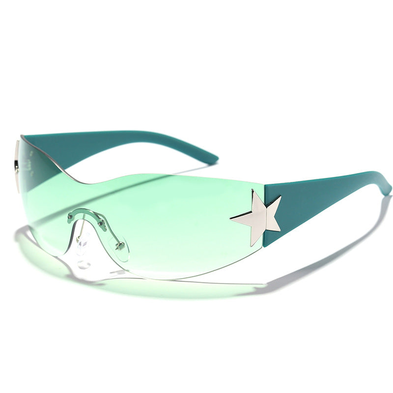 Women's futuristic design sunglasses with unique accents Bowlift