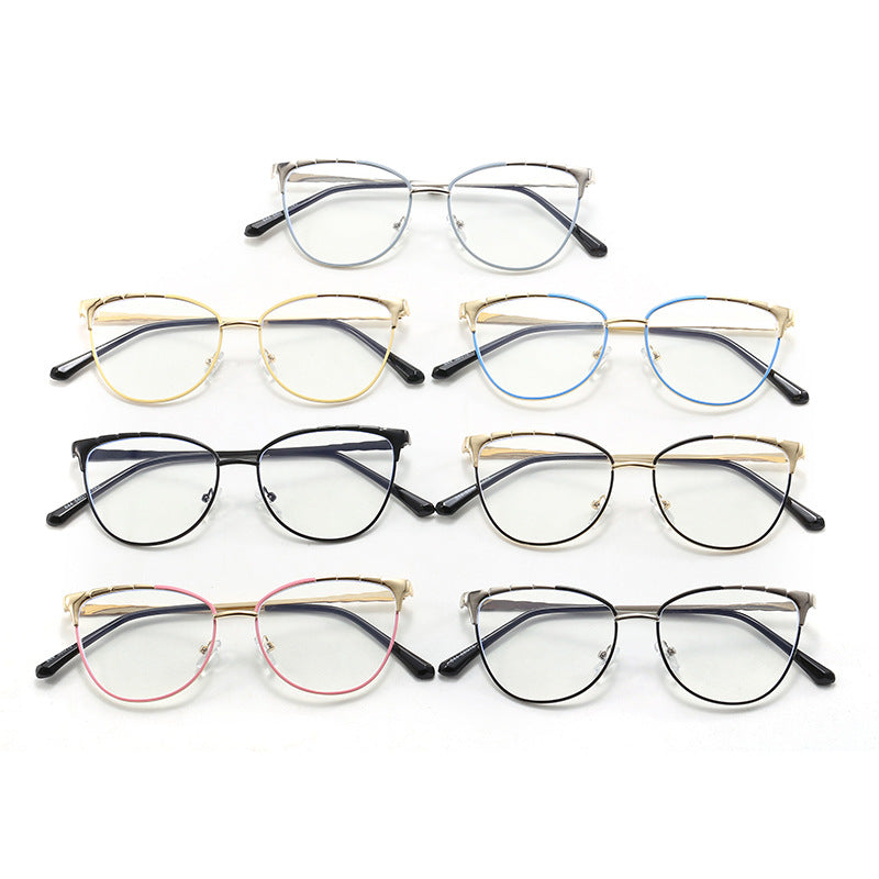 Ladies Cat-Eye Glasses with Fine Metal Accents Bowlift