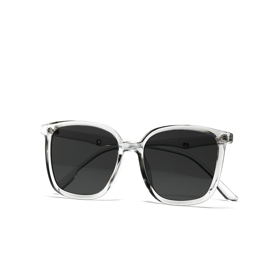 Women's stylish square sunglasses with clear frame and polarized lenses Bowlift