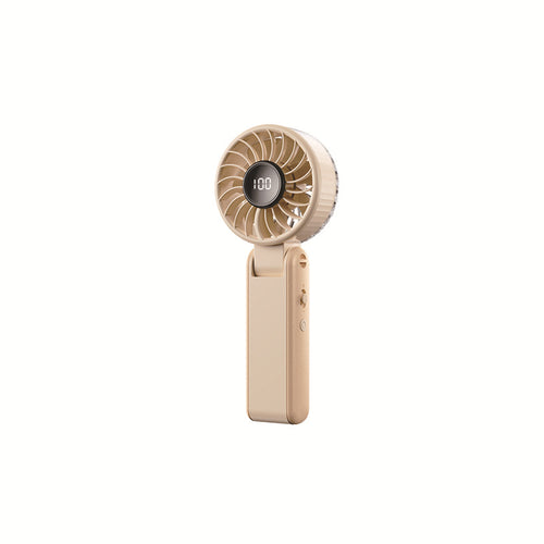 Ladies Portable Mini Hand Fan with Digital Display Bowlift