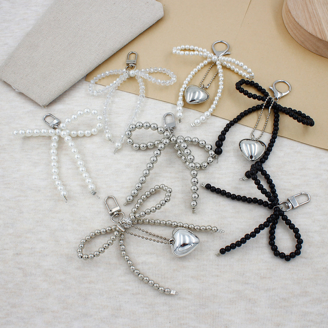 Elegant Pearl Bow Keychain Bowlift