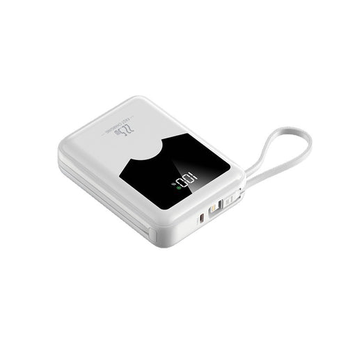 Portable fast-charging power bank with digital charge level display and intuitive operation Bowlift
