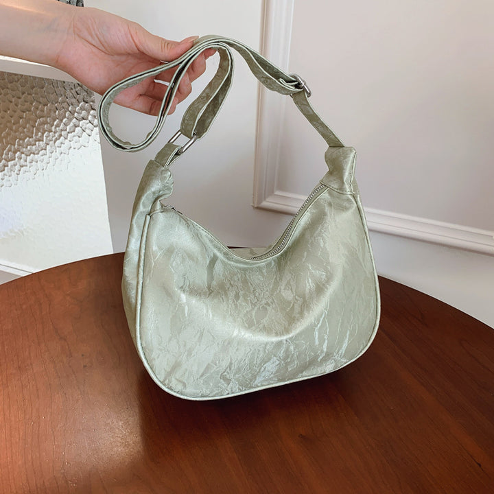 Contemporary Soft Leather Shoulder Bag Bowlift