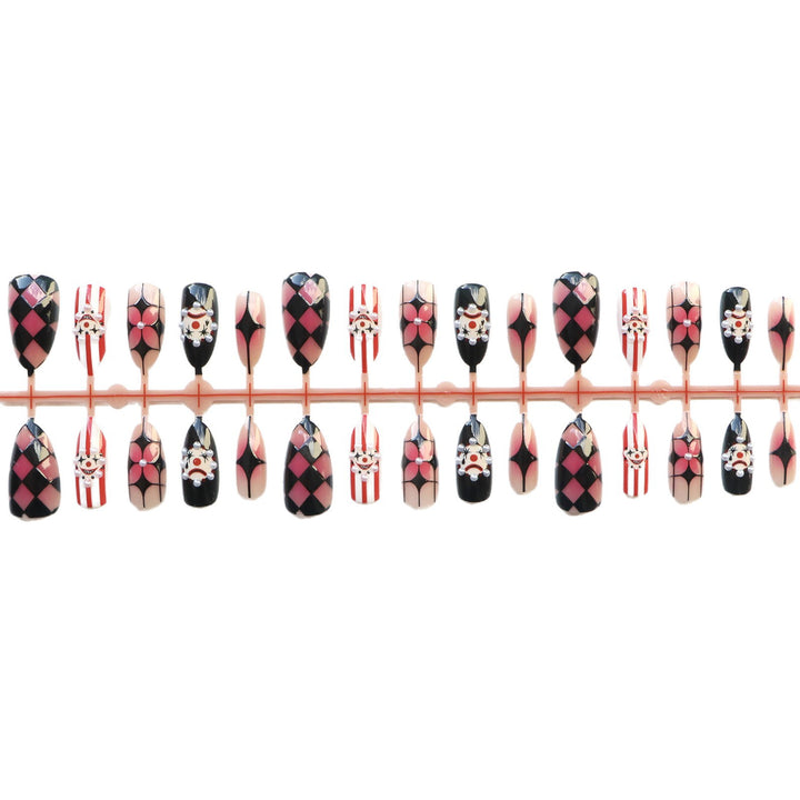 Whimsical Artistic Press-On Nail Set Bowlift