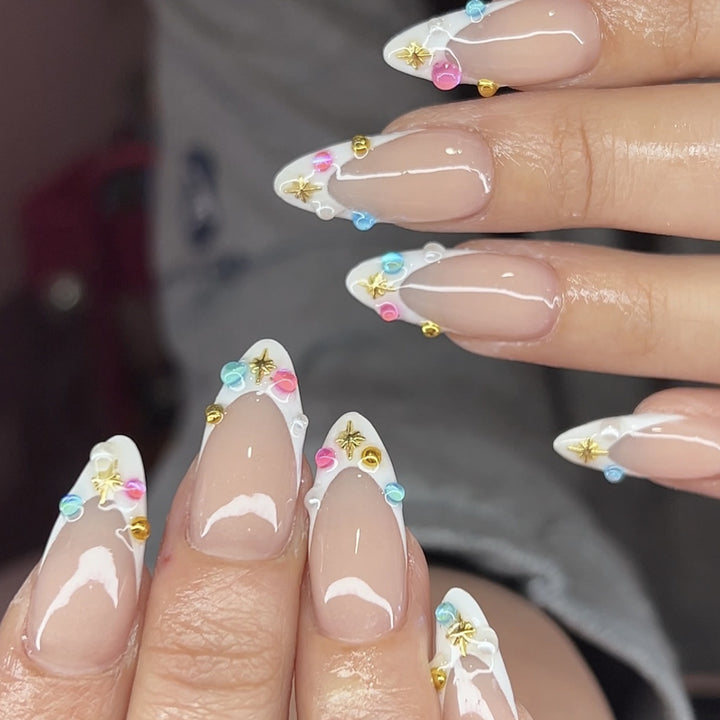 Decorative 3D Gel Nail Art Extensions Bowlift