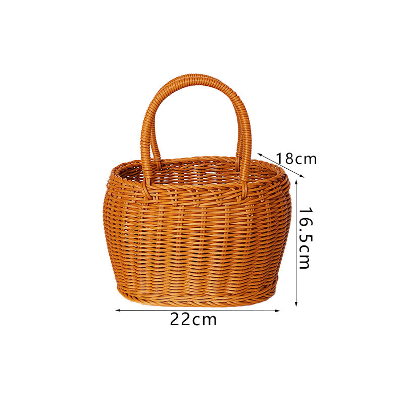 Ladies Handcrafted Basket with Sturdy Handles Bowlift