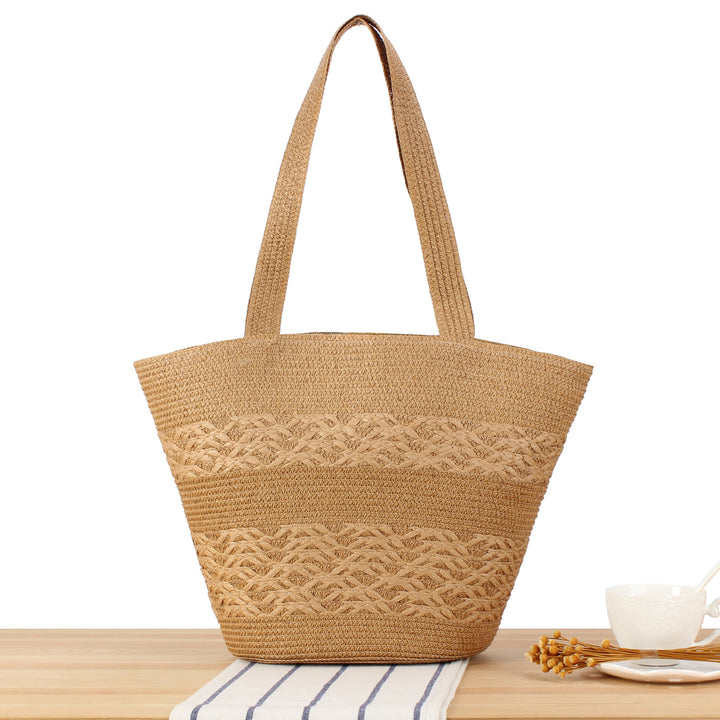 Generous handbag made of hand-knotted natural material Bowlift