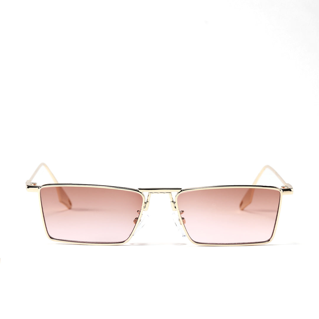 Ladies elegant geometric sunglasses with stylish metal frame Bowlift