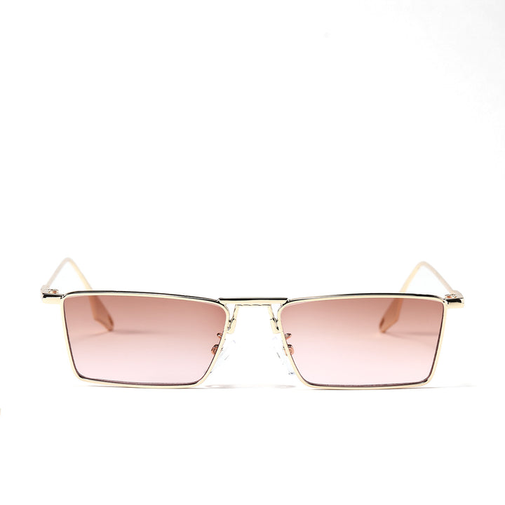 Ladies elegant geometric sunglasses with stylish metal frame Bowlift