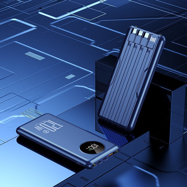 Portable high-performance power bank with intelligent cable management Bowlift