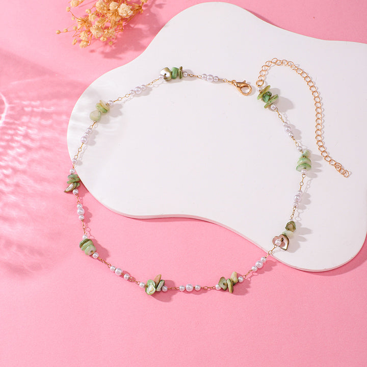 Elegant Floral Beaded Necklace Bowlift