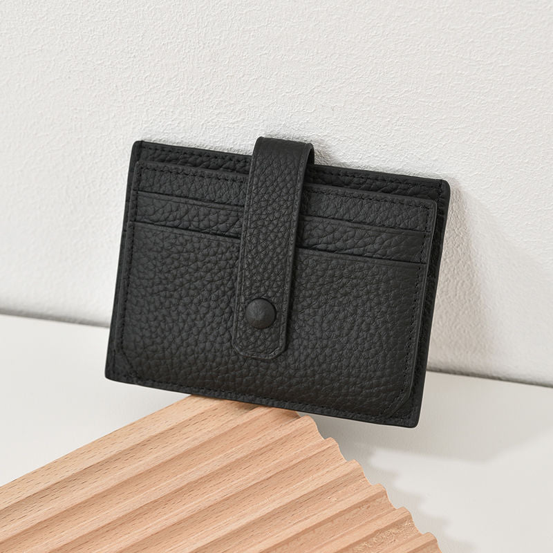 Premium Leather Snap Closure Cardholder Bowlift