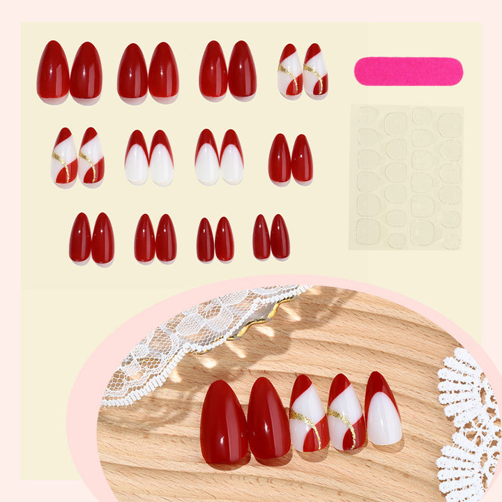 Premium Stylish Press-On Nail Set with Elegant Design Elements Bowlift